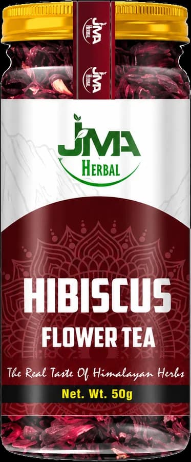 JMA Herbals Hibiscus Flower Tea, 50g glass jar